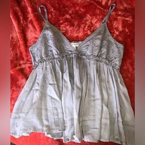 Love on a Hanger Light Blue Eyelet Tank